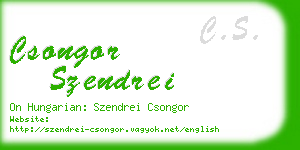 csongor szendrei business card